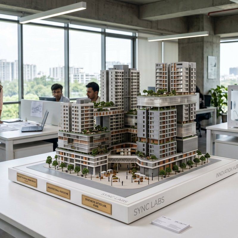 3D-printed architectural scale model
