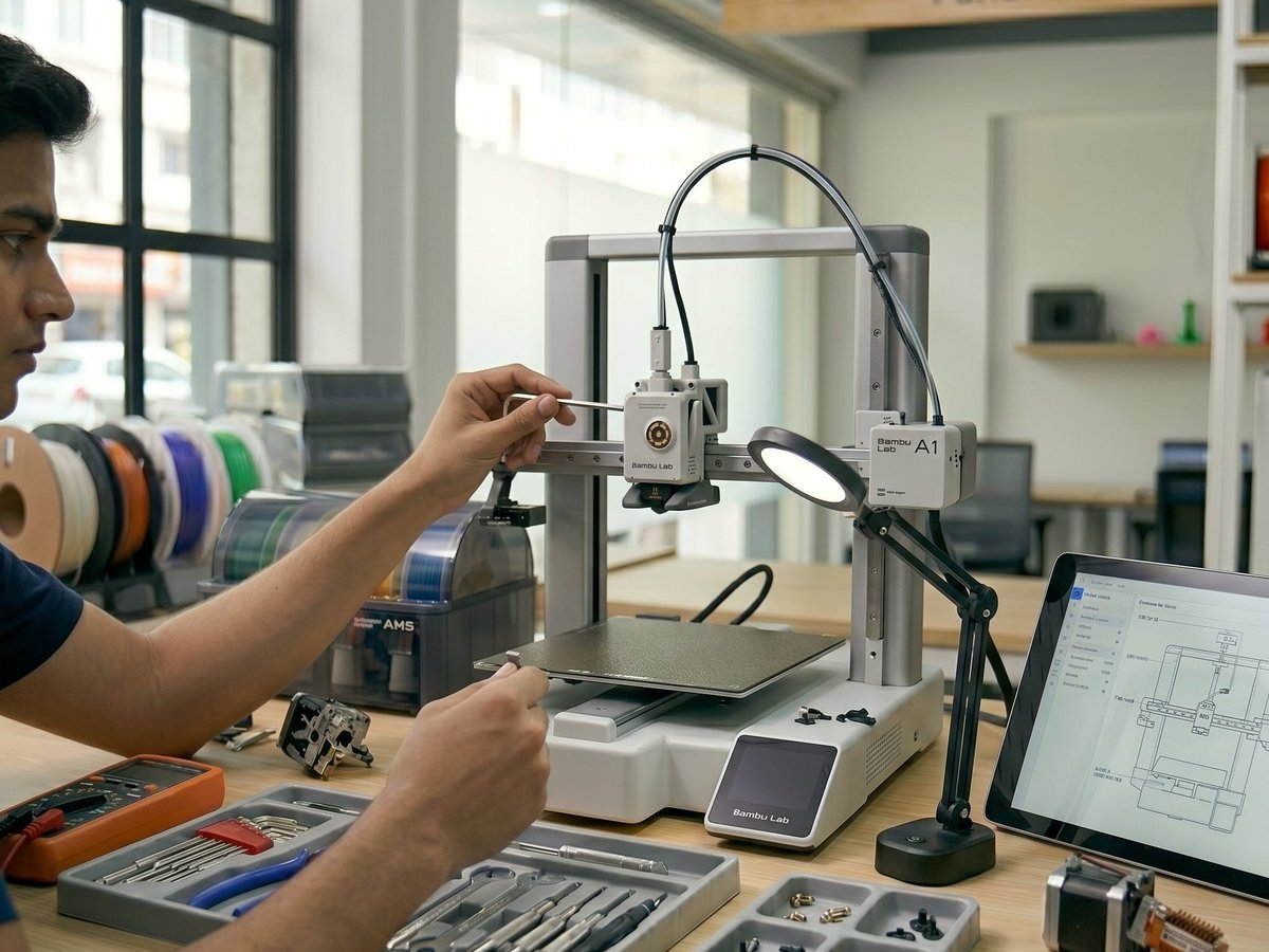 3D printer repair at the 3DMakersLab workshop