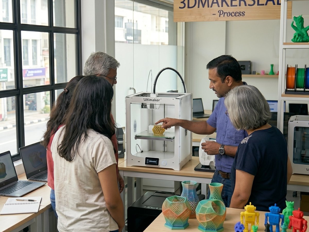 Hands-on 3D printing training session at 3DMakersLab